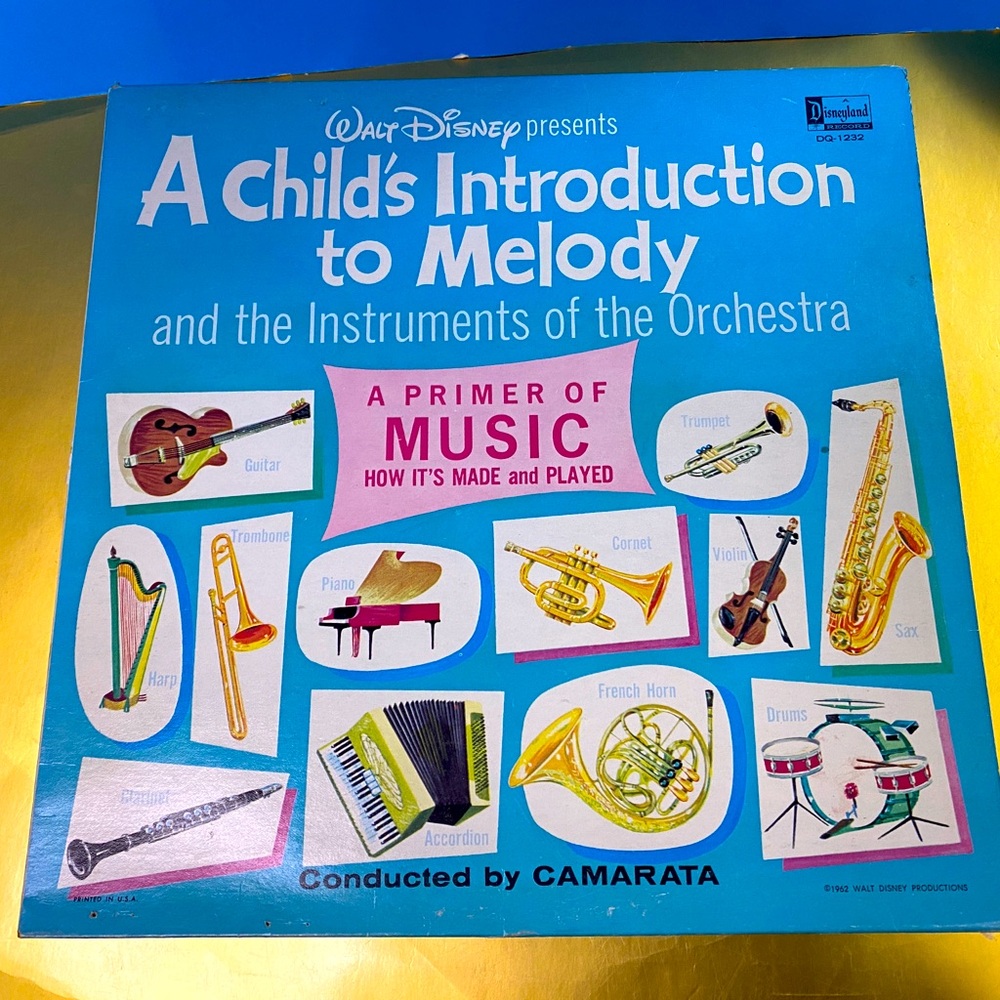 Walt Disney’s  A Child’s Introduction To Melody 1962 Disneyland Vinyl Record 12”